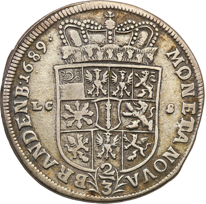 Niemcy, Prusy. 2/3 talara (gulden) 1689 LC-S, Berlin
